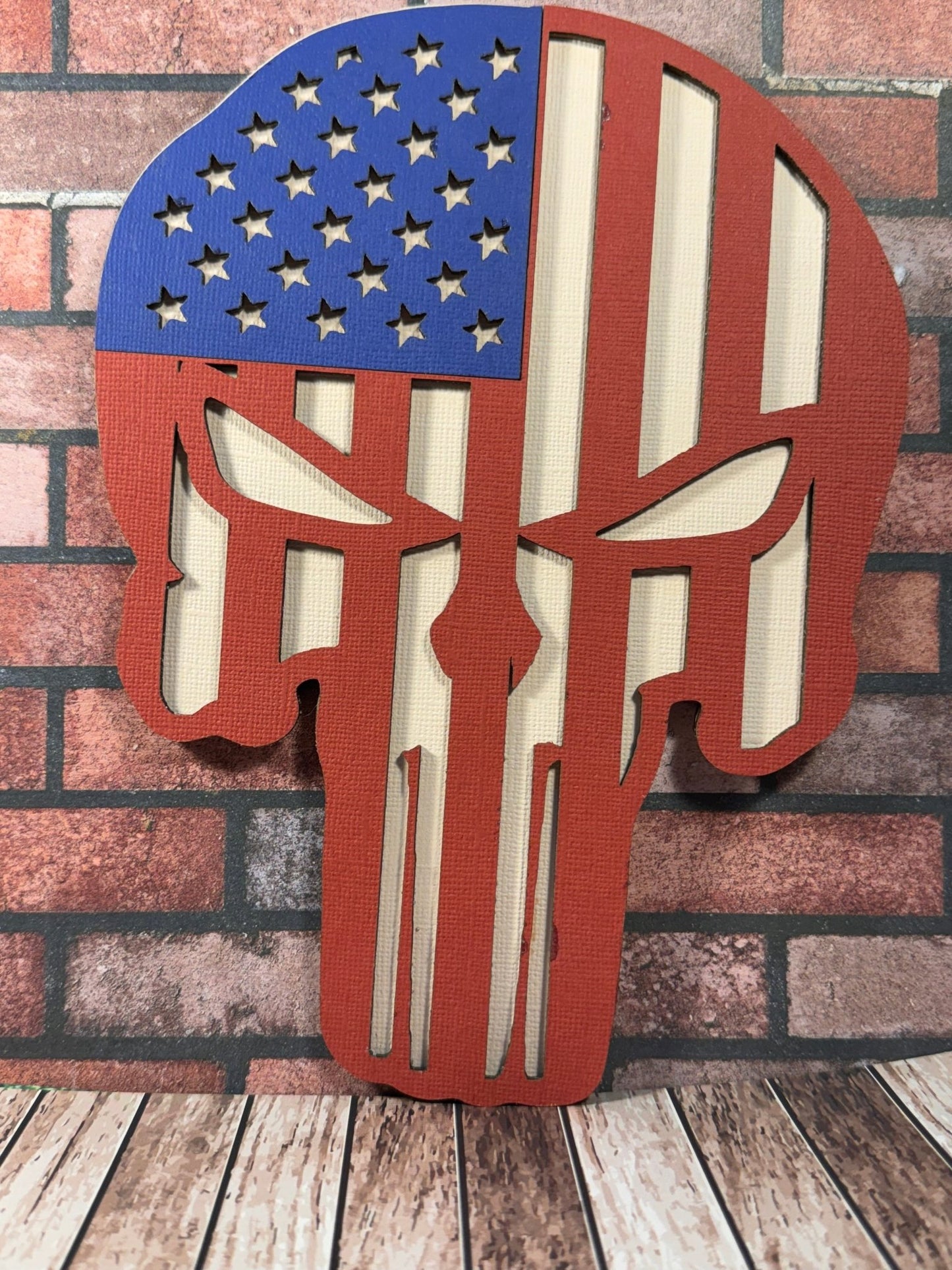 Punisher Logo American Flag | punisher-logo-american-flag | Lady and The Lineman