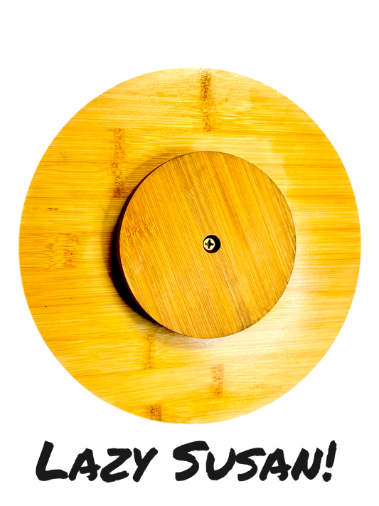 🔥 Krueger Nail Salon Lazy Susan – 12” Bamboo Turntable