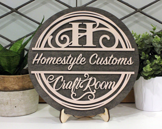 Custom Wooden Monogram Sign | custom-wooden-monogram-sign | Lady and The Lineman