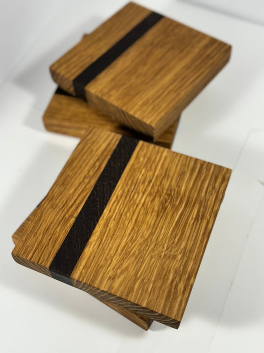 White Oak Hardwood Coasters | white-oak-hardwood-coasters | Lady and The Lineman