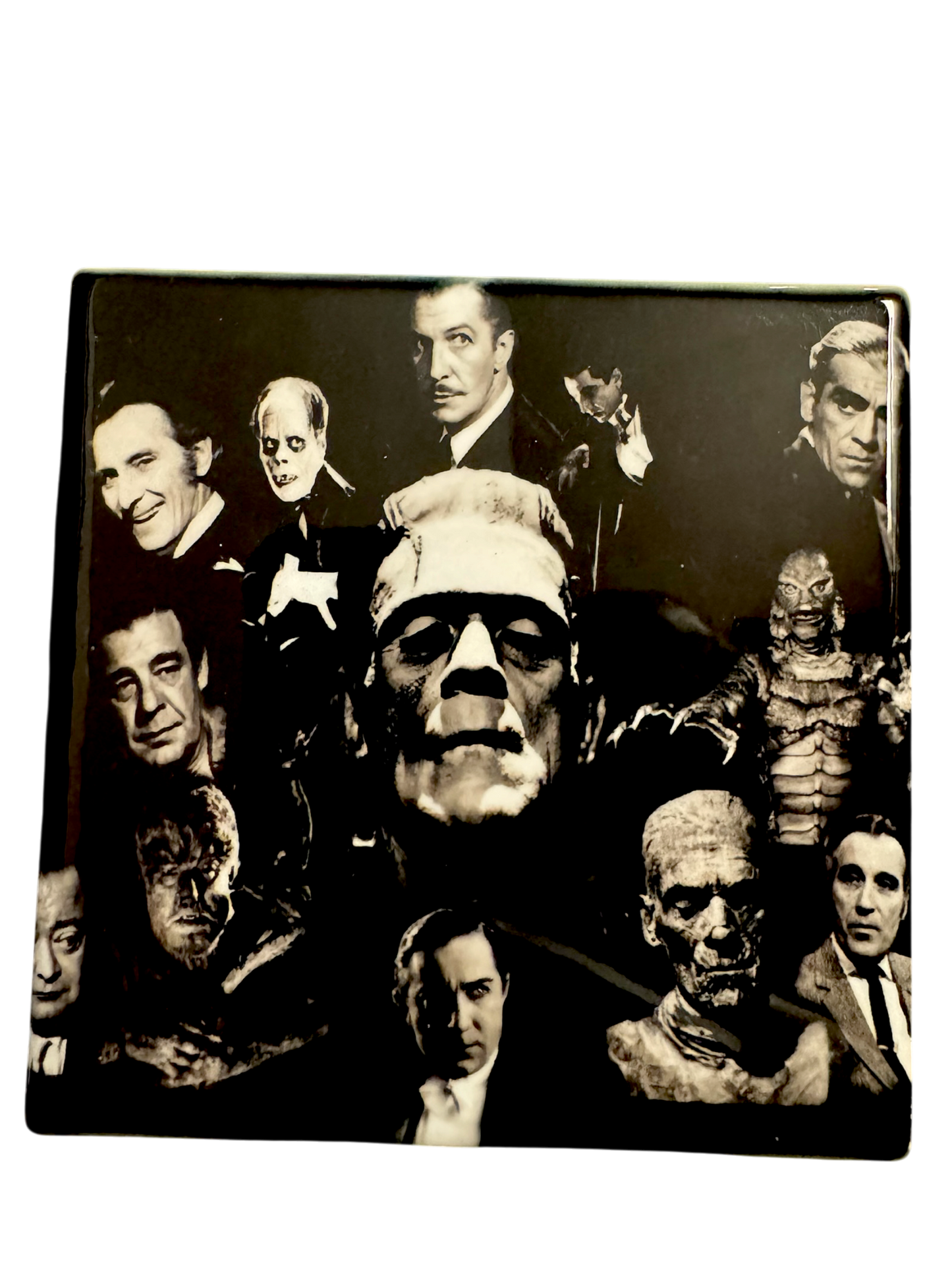 Monsters Never Die Classic Horror Ceramic Coaster