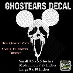 GhostEars Vinyl Decal – Dripping Skull Design