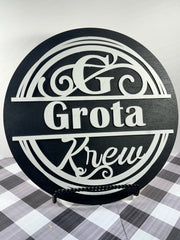 Custom Wooden Monogram Sign