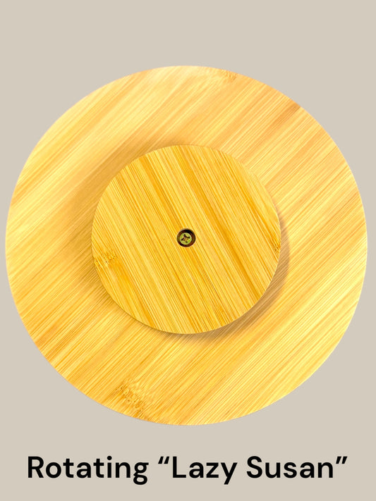Personalized Bamboo Rotating Lazy Susan (10โ Round)