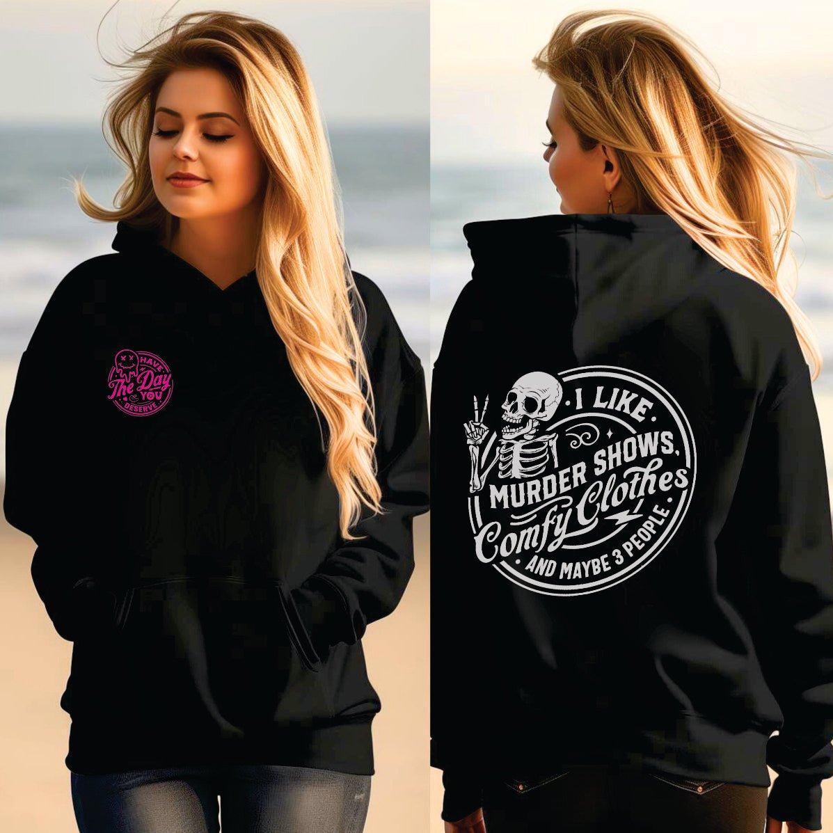 Murder Shows and Comfy Clothes Hoodie | murder-shows-and-comfy-clothes-hoodie | Lady and The Lineman