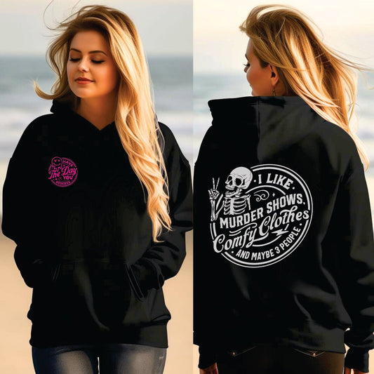 Murder Shows and Comfy Clothes Hoodie | murder-shows-and-comfy-clothes-hoodie | Lady and The Lineman