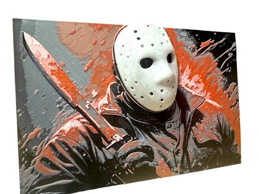 Jason Voorhees 3D HueForge Portrait – Textured Horror Wall Art
