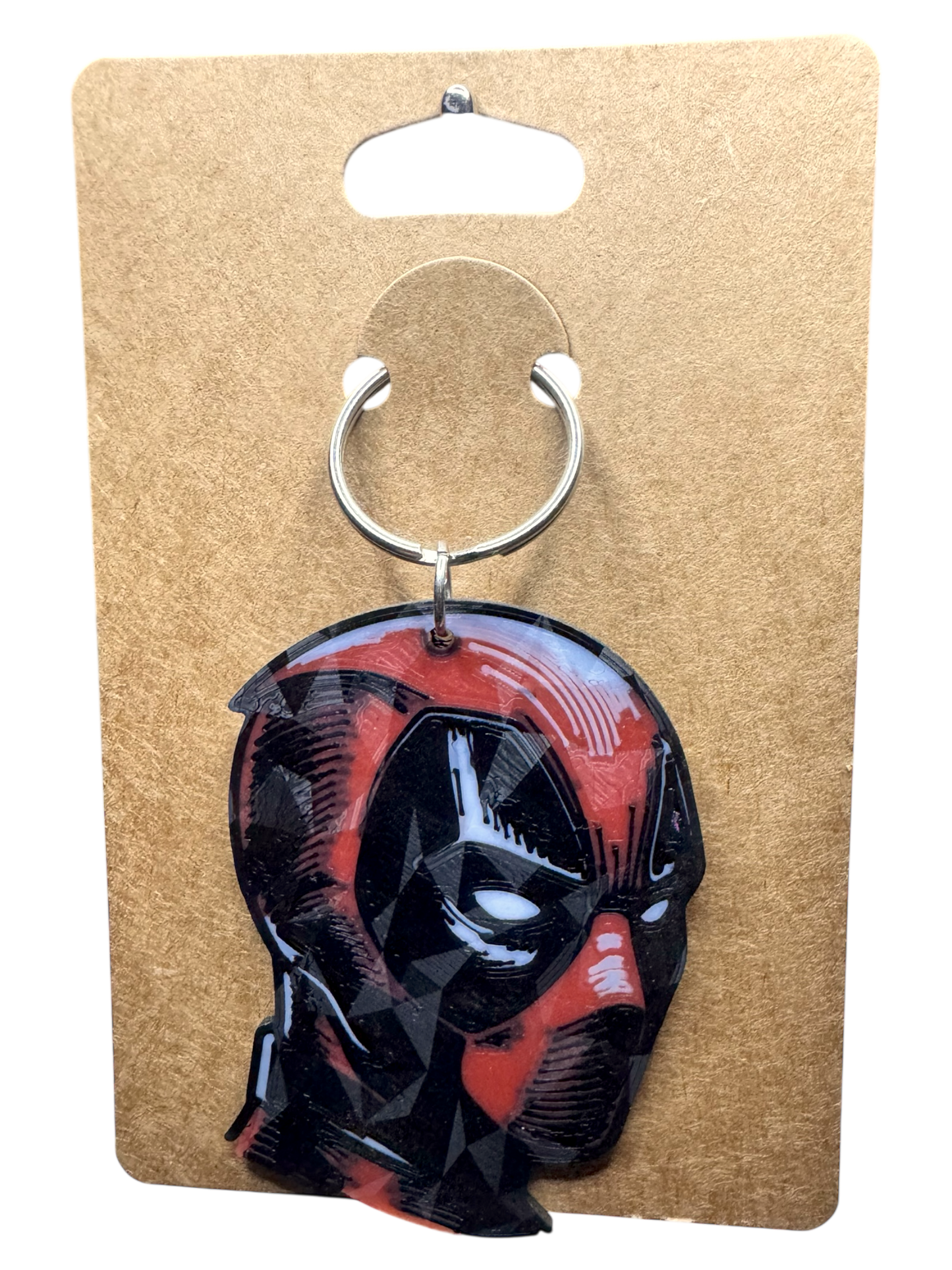 Deadpool Polygon Keychain – 3D Printed Anti-Hero Chaos Charm