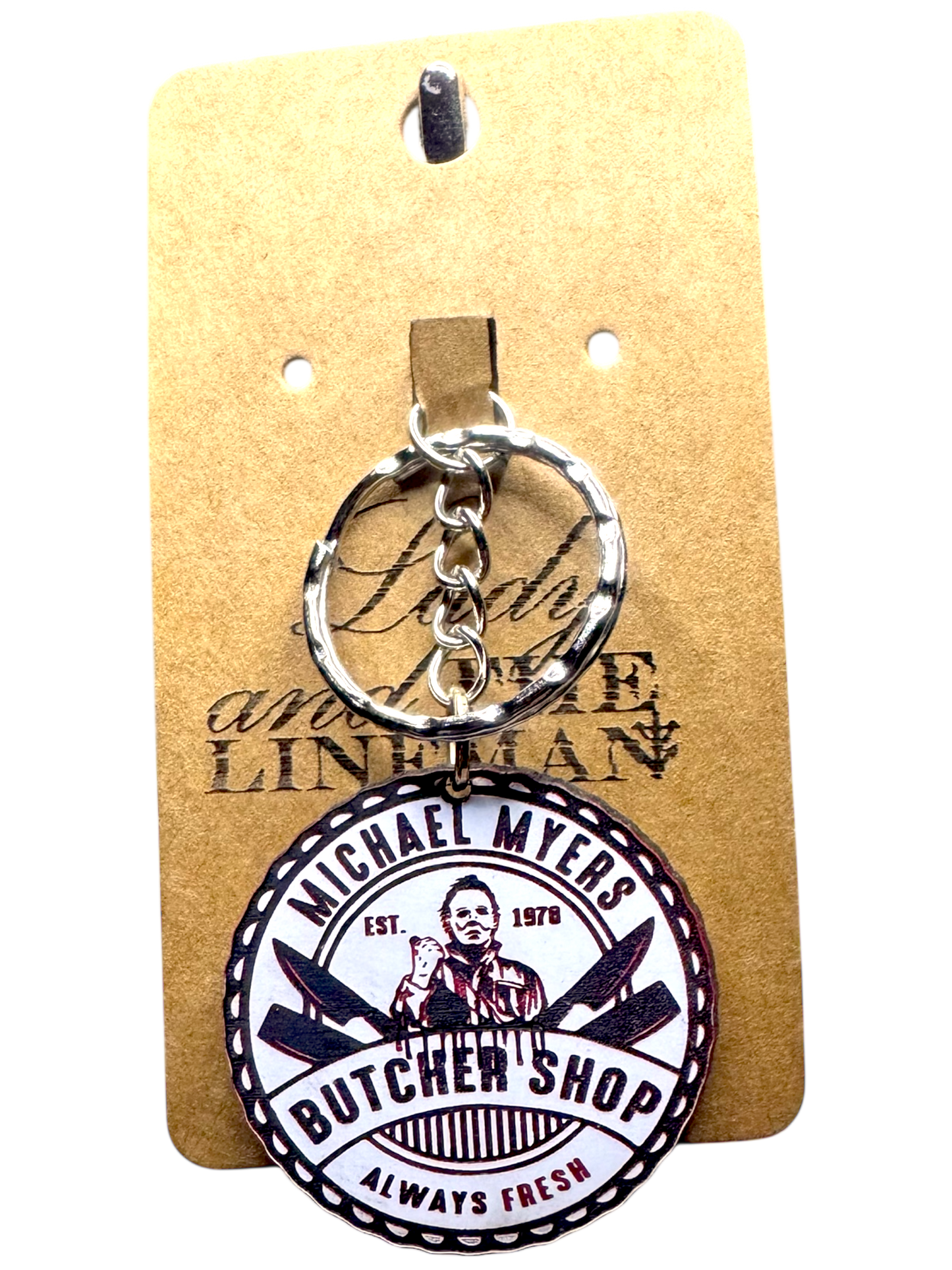 Michael Myers Butcher Shop Keychain – Always Fresh Since 1978