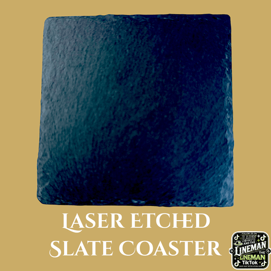 Custom Laser Etched Slate Stone Coasters