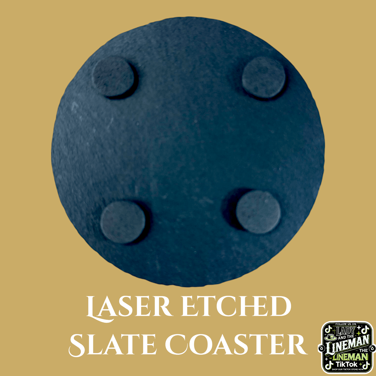 Custom Laser Etched Slate Stone Coasters