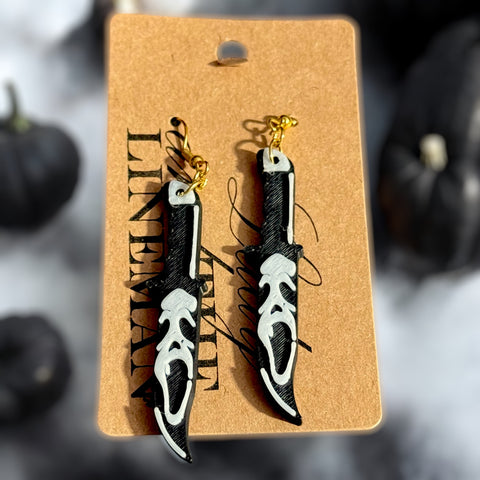 Ghostface Knife Earrings