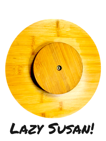 🔥 Krueger Nail Salon Lazy Susan – 12” Bamboo Turntable