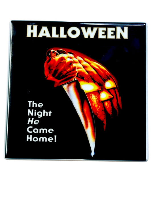 🎃 Halloween “The Night He Came Home” Ceramic Coaster