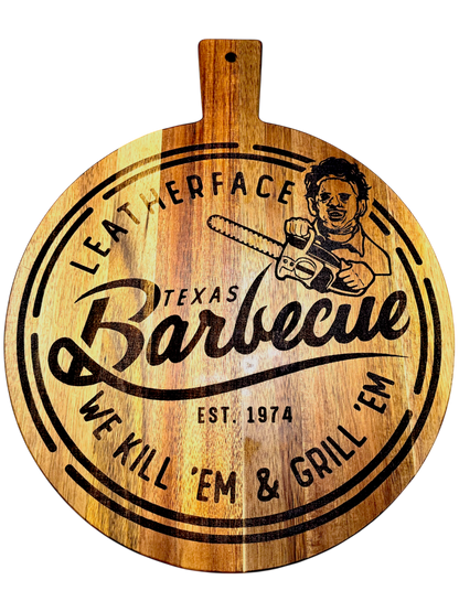 Leatherface Texas Barbecue Cutting Board – 15.5” x 12”
