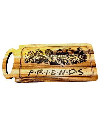 Killer FRIENDS Serving Tray – Horror Movie Icons Charcuterie Board
