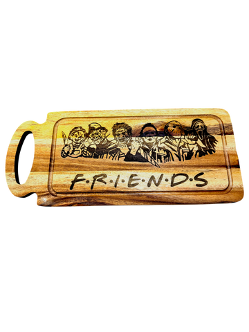 Killer FRIENDS Serving Tray – Horror Movie Icons Charcuterie Board