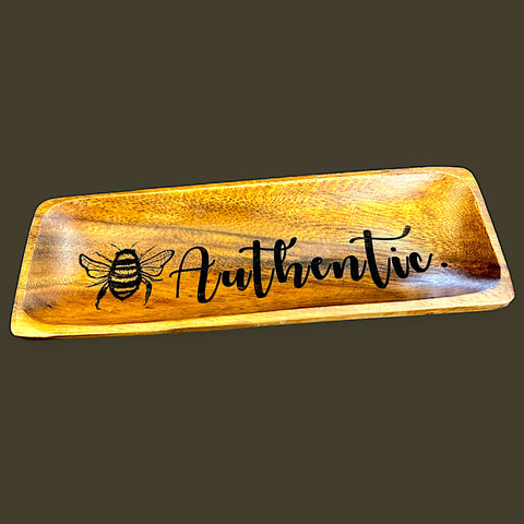 Bee Authentic Acacia Table Tray | bee-authentic-acacia-table-tray | Lady and The Lineman