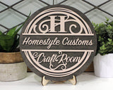 Custom Wooden Monogram Sign