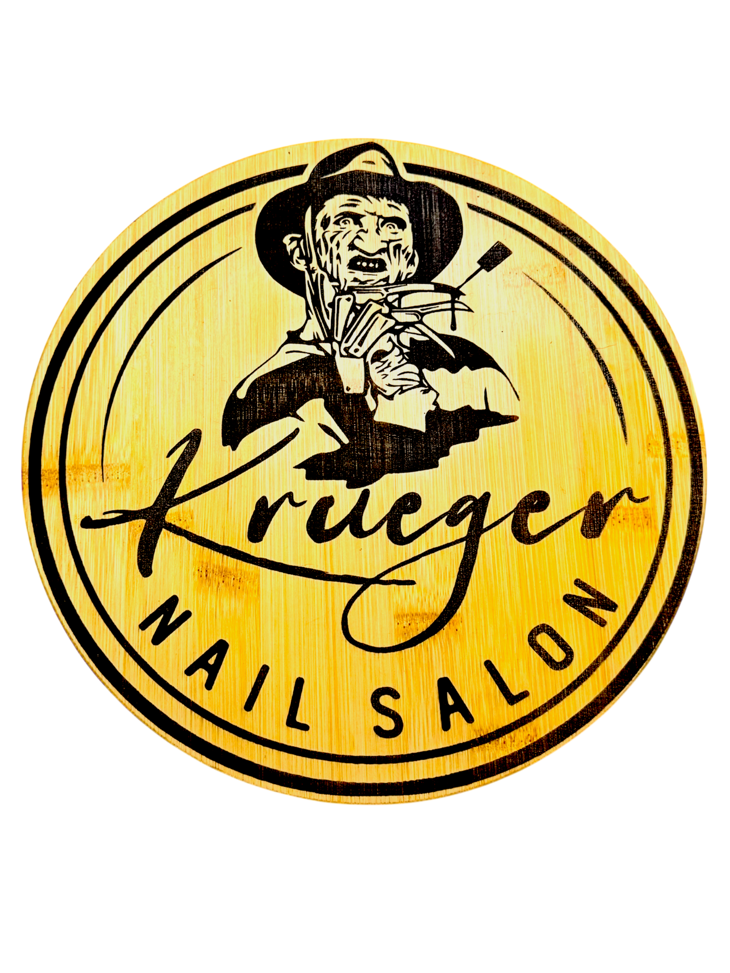 🔥 Krueger Nail Salon Lazy Susan – 12” Bamboo Turntable