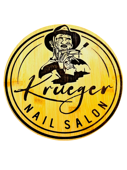🔥 Krueger Nail Salon Lazy Susan – 12” Bamboo Turntable