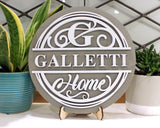 Custom Wooden Monogram Sign
