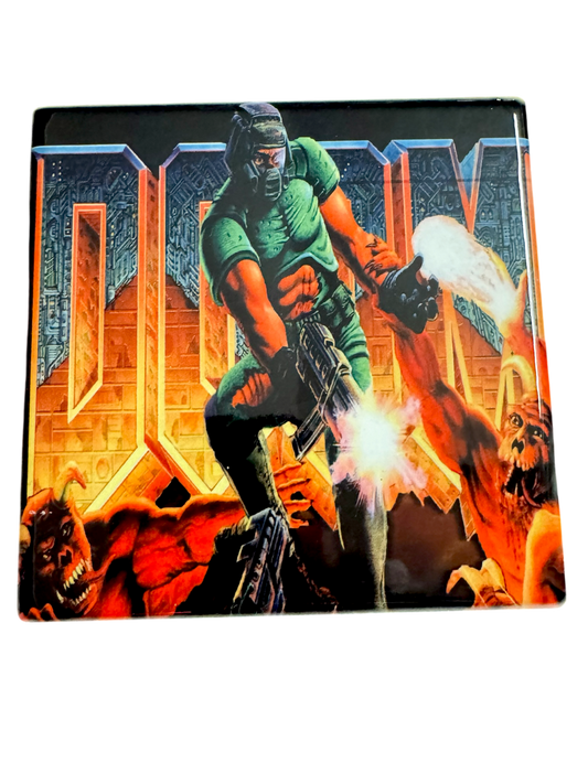 DOOM Retro Demon Shooter Ceramic Coaster