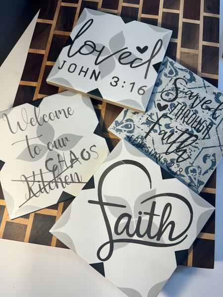 Engraved Ceramic Tile