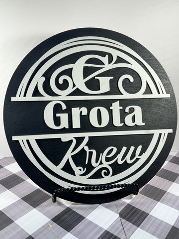 Custom Wooden Monogram Sign | custom-wooden-monogram-sign | Lady and The Lineman