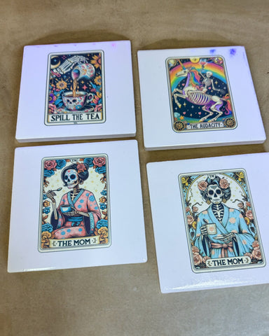 The Mom Tarot Coasters | the-mom-tarot-coasters | Lady and The Lineman