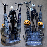 Jack Skellington Castle Gate Diorama – Hand-Painted Resin 3D Print (7” Tall)