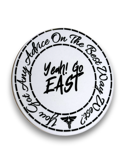 🎮 The Last of Us “Go East” Round Ceramic Coaster
