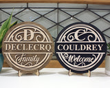 Custom Wooden Monogram Sign