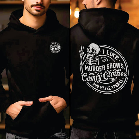 Murder Shows and Comfy Clothes Hoodie | murder-shows-and-comfy-clothes-hoodie | Lady and The Lineman