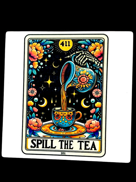 Spill the Tea Ceramic Coaster