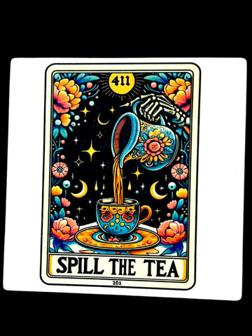 Spill the Tea Ceramic Coaster