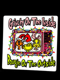 Grinchy Bougie Holiday Ceramic Coaster