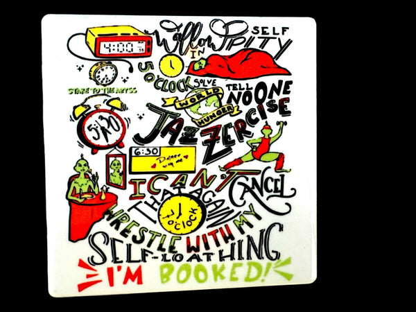 Grinch Schedule Ceramic Coaster