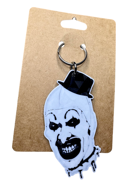 Art the Clown Horror Keychain – 3D Printed PLA with Gloss Finish