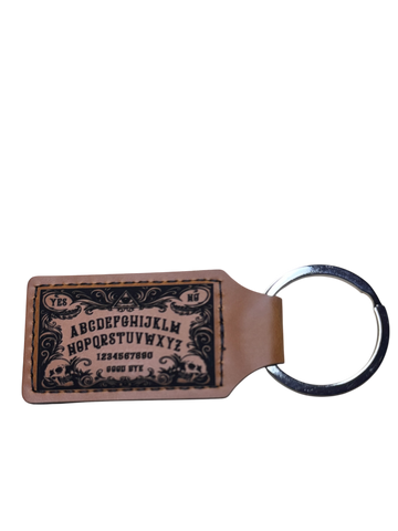 Ouija Board Keychain – Glow-in-the-Dark or Vintage Brown Leatherette