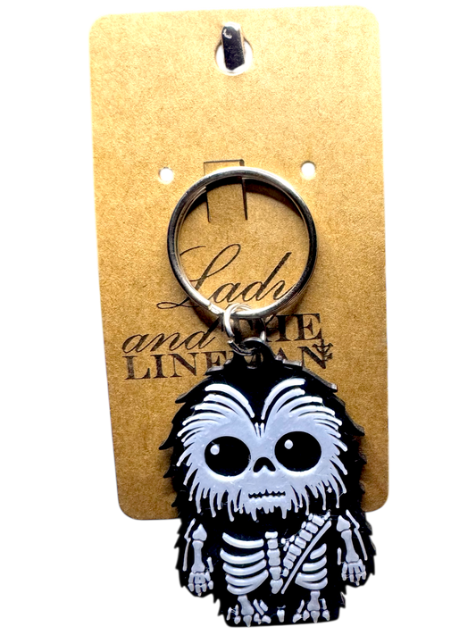 Skeleton Chewie Keychain – Spooky Wookiee Fan Art