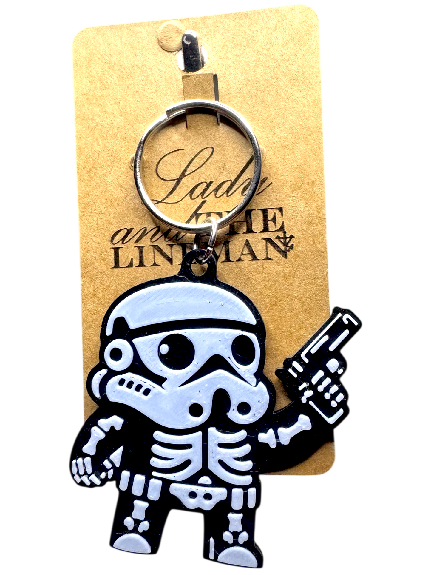 Skeleton Stormtrooper Keychain – Spooky Galactic Fan Art