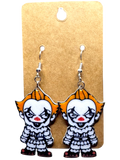 Pennywise-Inspired Clown Earrings – Creepy Cute Horror Jewelry