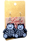 Skeleton Snorlax Earrings – Spooky Pokémon-Inspired Dangles