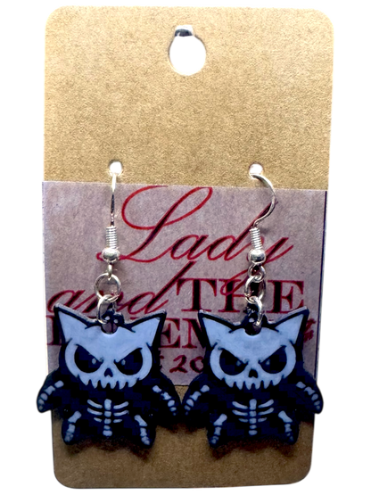 Gengar-Inspired Skeleton Earrings – Spooky Pokémon Fan Jewelry