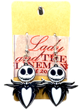 Jack Skellington-Inspired Dangle Earrings – Handmade Halloween Statement Jewelry