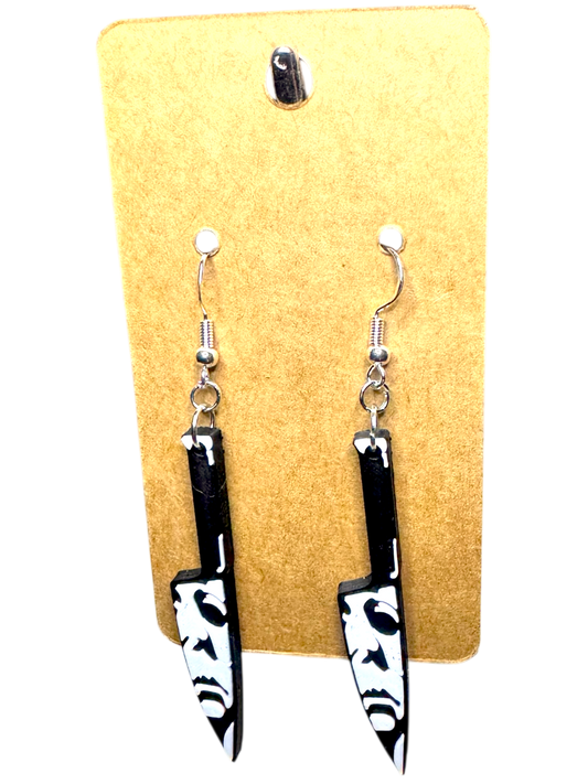 Michael Myers Knife Earrings – Horror Slasher Dangle