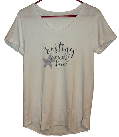 Resting Beach Face V-Neck