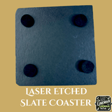 Custom Laser Etched Slate Stone Coasters
