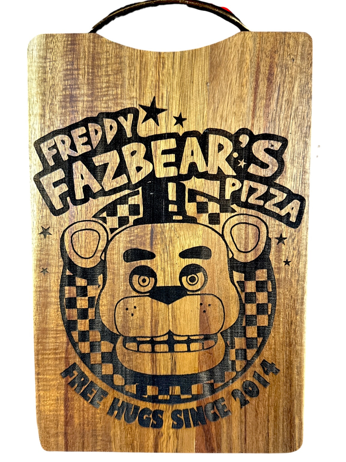 Freddy Fazbear's Pizza laser engraved acacia cutting board